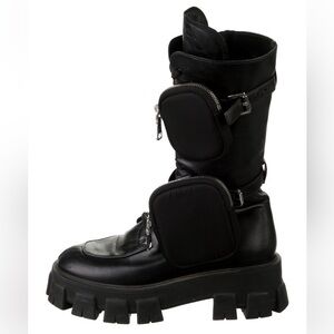 Prada Monolith tall leather boots